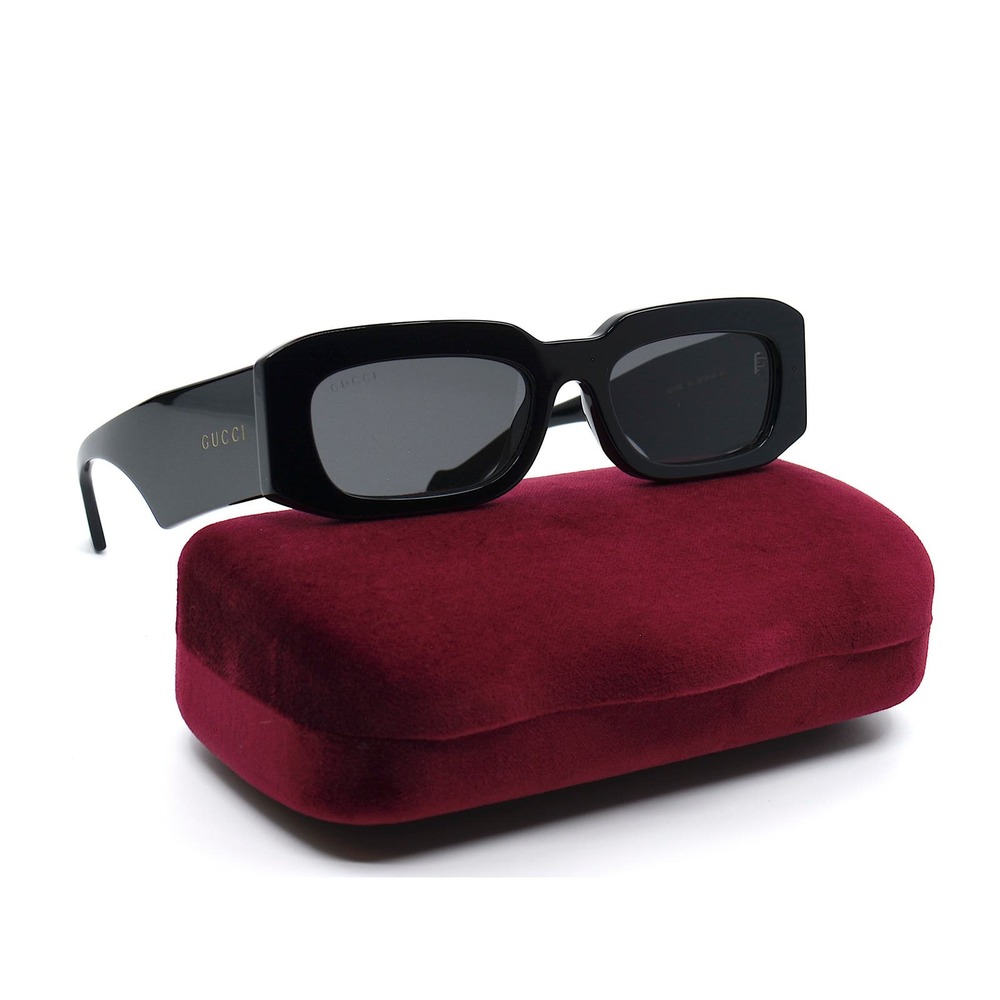 Gucci GG1426S Black Grey Sunglasses Unisex Authentic Italy New w/ Case - Picture 3 of 13